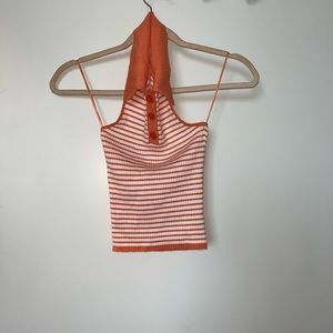 Backless halter top